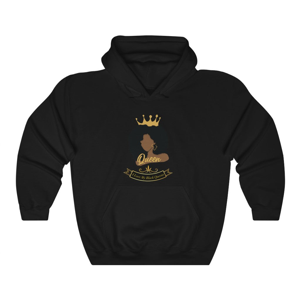 Lax Apparels Black Queens Tribute Hoodie, Unisex, Black Sweatshirt