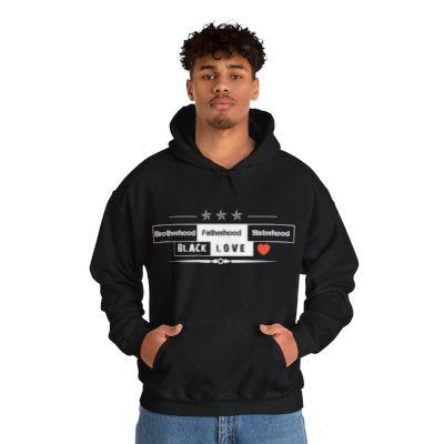 Lax Apparels Black Love Tribute Hoodie, Unisex, Black Sweatshirt