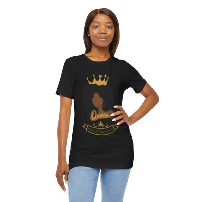 Lax Apparels Black Queens Tribute Motivational T-Shirt, Unisex, Black