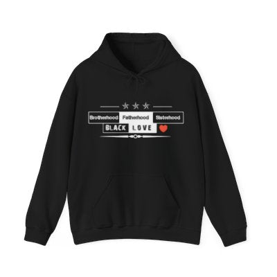 Lax Apparels Black Love Tribute Hoodie, Unisex, Black Sweatshirt