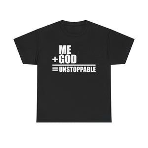 'Lax Apparels Unstoppable Faith-Based Motivational T-Shirt, Unisex, Black Graphic Tee