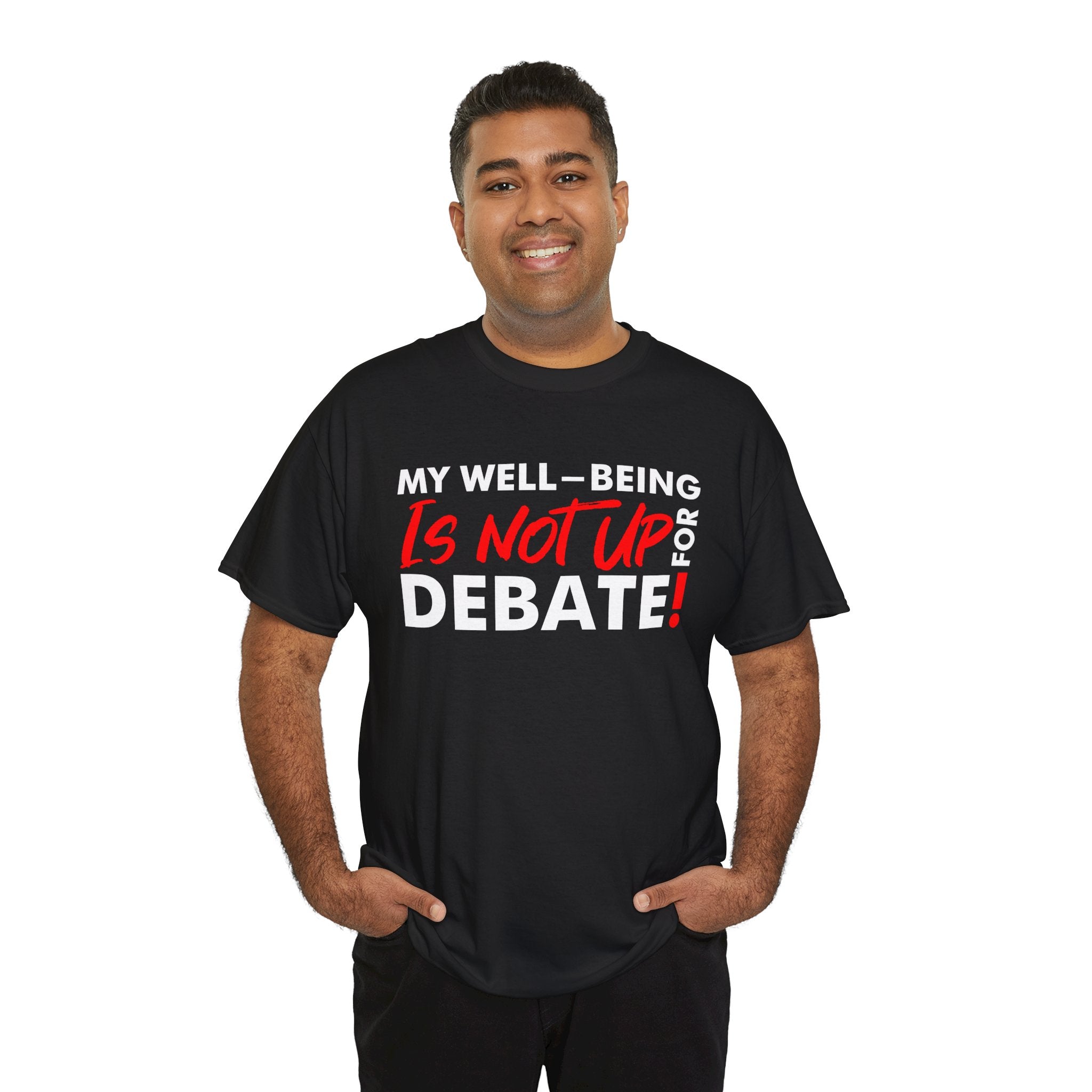 'Lax Apparels My Well-Being Motivational T-Shirt, Unisex, Black Graphic Tee