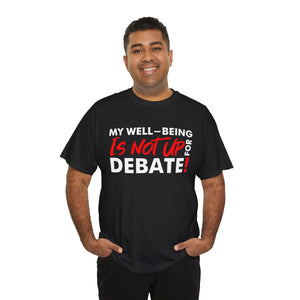 'Lax Apparels My Well-Being Motivational T-Shirt, Unisex, Black Graphic Tee