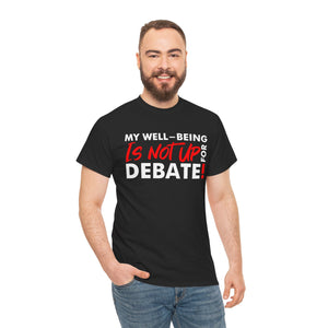 'Lax Apparels My Well-Being Motivational T-Shirt, Unisex, Black Graphic Tee