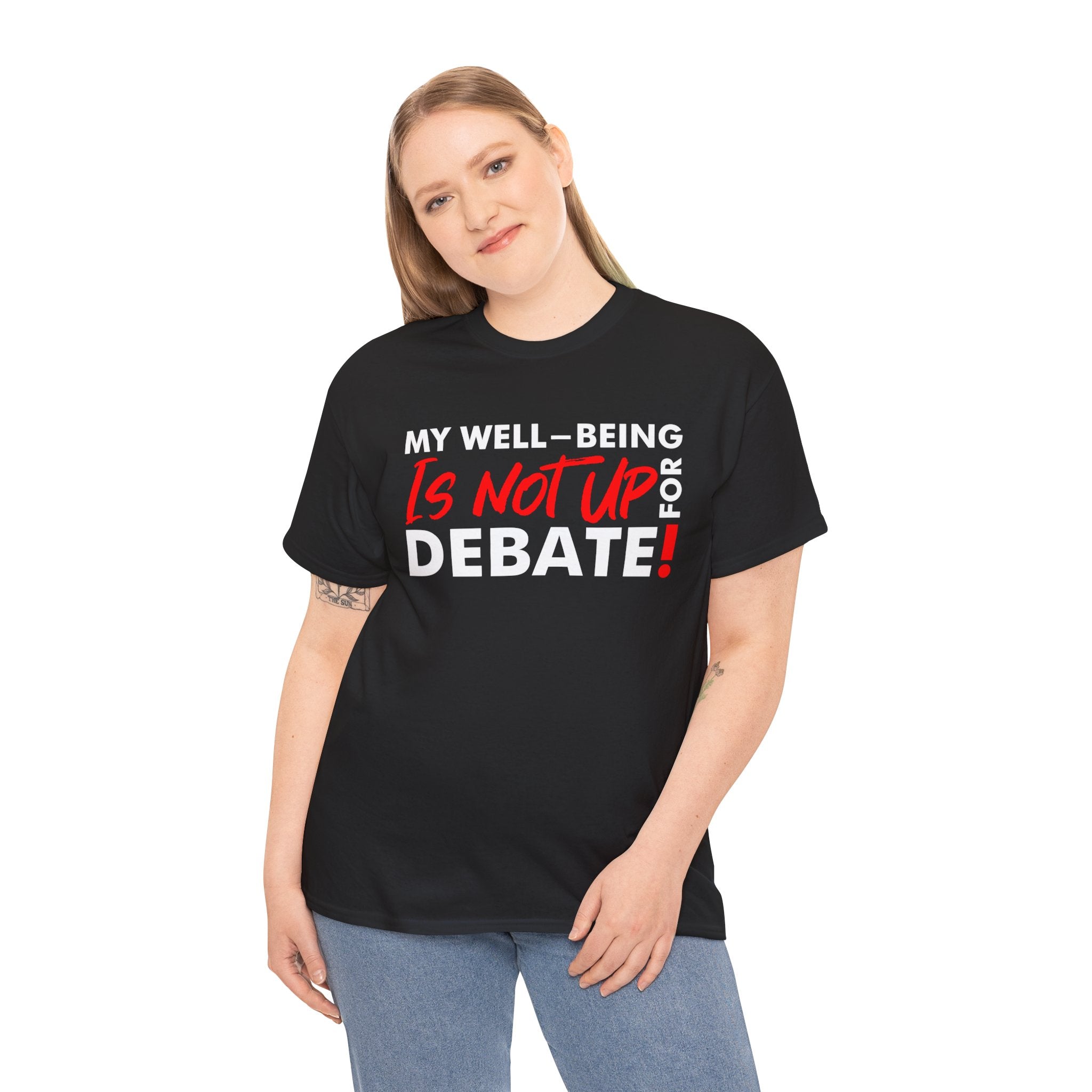 'Lax Apparels My Well-Being Motivational T-Shirt, Unisex, Black Graphic Tee