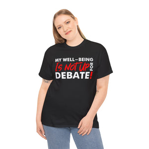 'Lax Apparels My Well-Being Motivational T-Shirt, Unisex, Black Graphic Tee