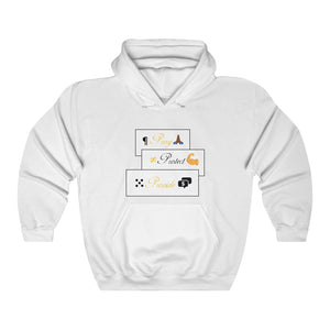 Pray Mr. CEO White Unisex Heavy Blend™ Hooded Sweatshirt