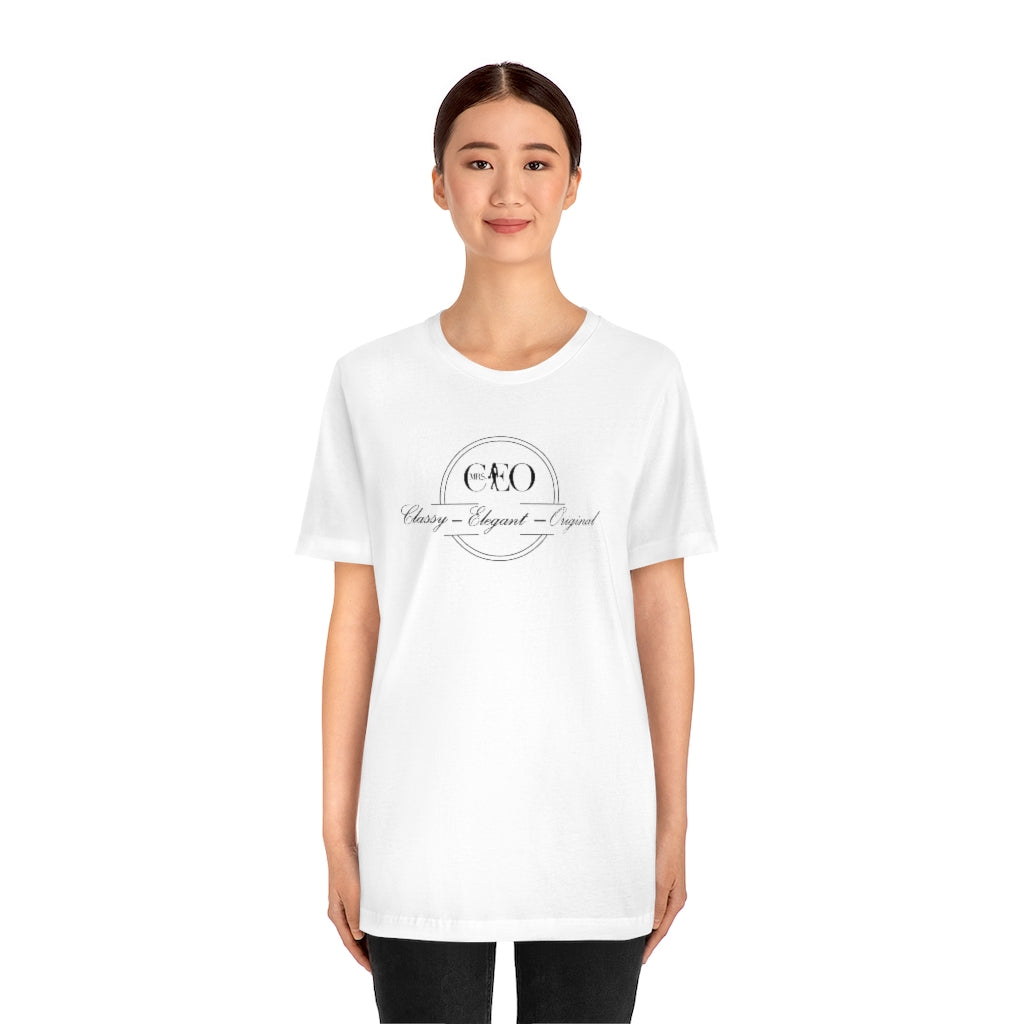 Mrs. CEO Unisex White Crew Neck Tee