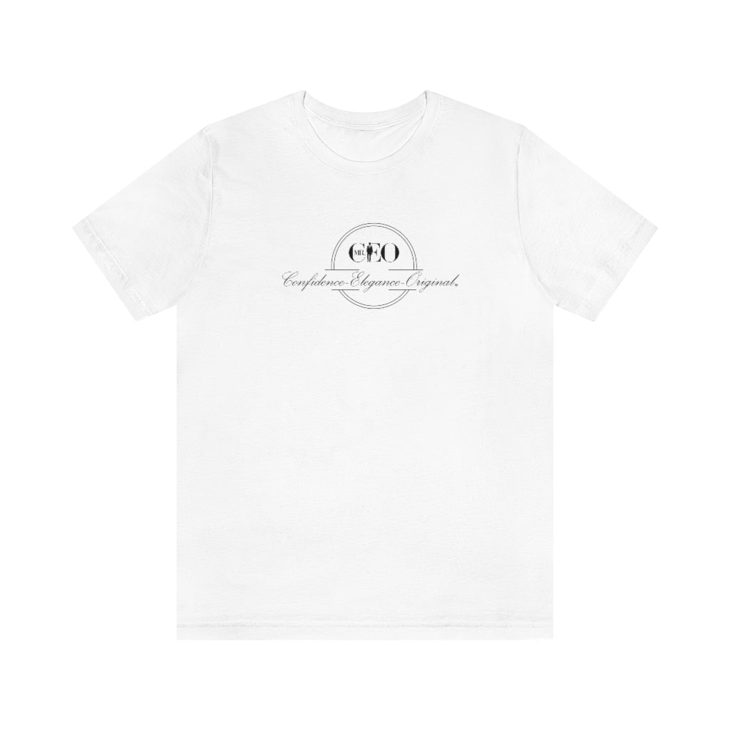 Mr. CEO Unisex White Crew Neck Tee