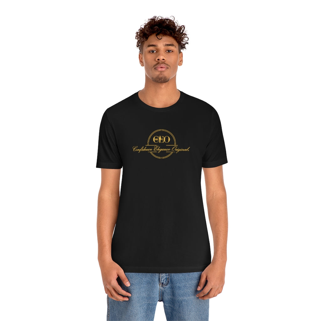 Mr. CEO Unisex Black Crew Neck Tee